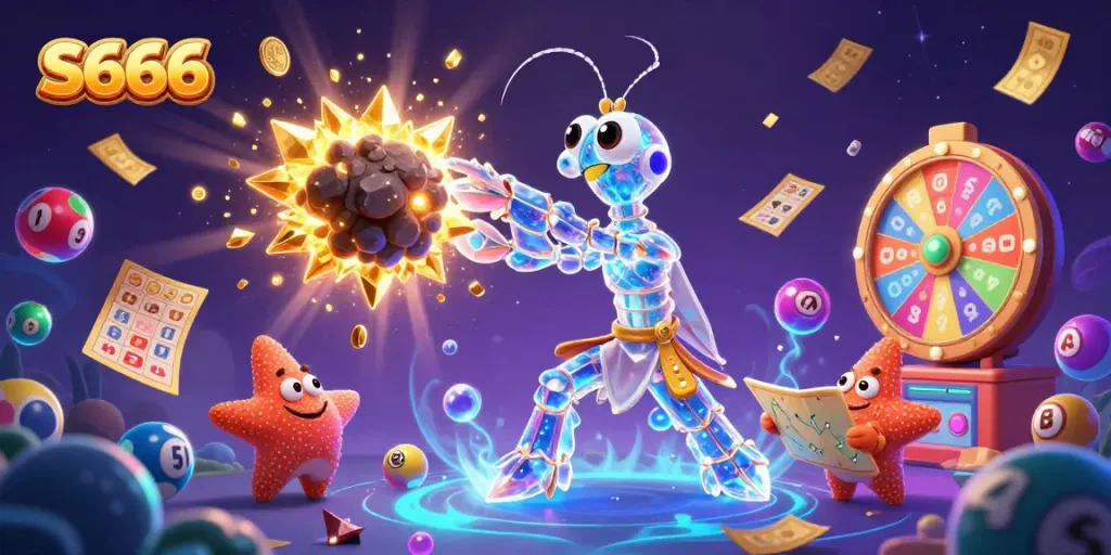 Experience the thrill of gambling with S666's energetic gaming environment, highlighting rewards and excitement.