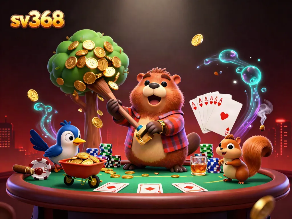 Engage in exciting gameplay at sv368 with a vibrant casino scene featuring animated characters.