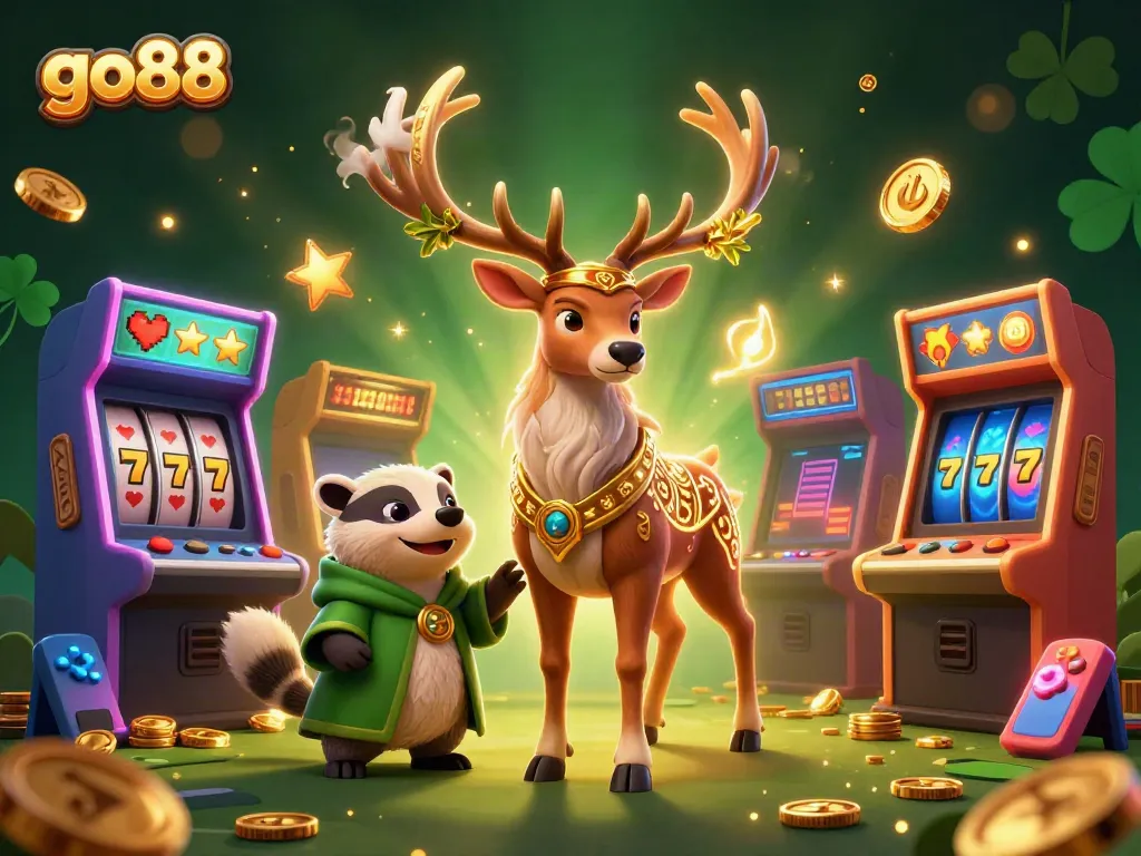 Experience go88 with thrilling slot adventures guided by mythical characters in a vibrant casino setting.