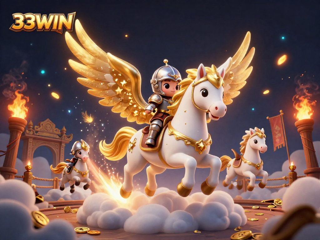 Experience thrilling gaming with 33WIN's exciting illustrations featuring engaging characters and vibrant casino elements.