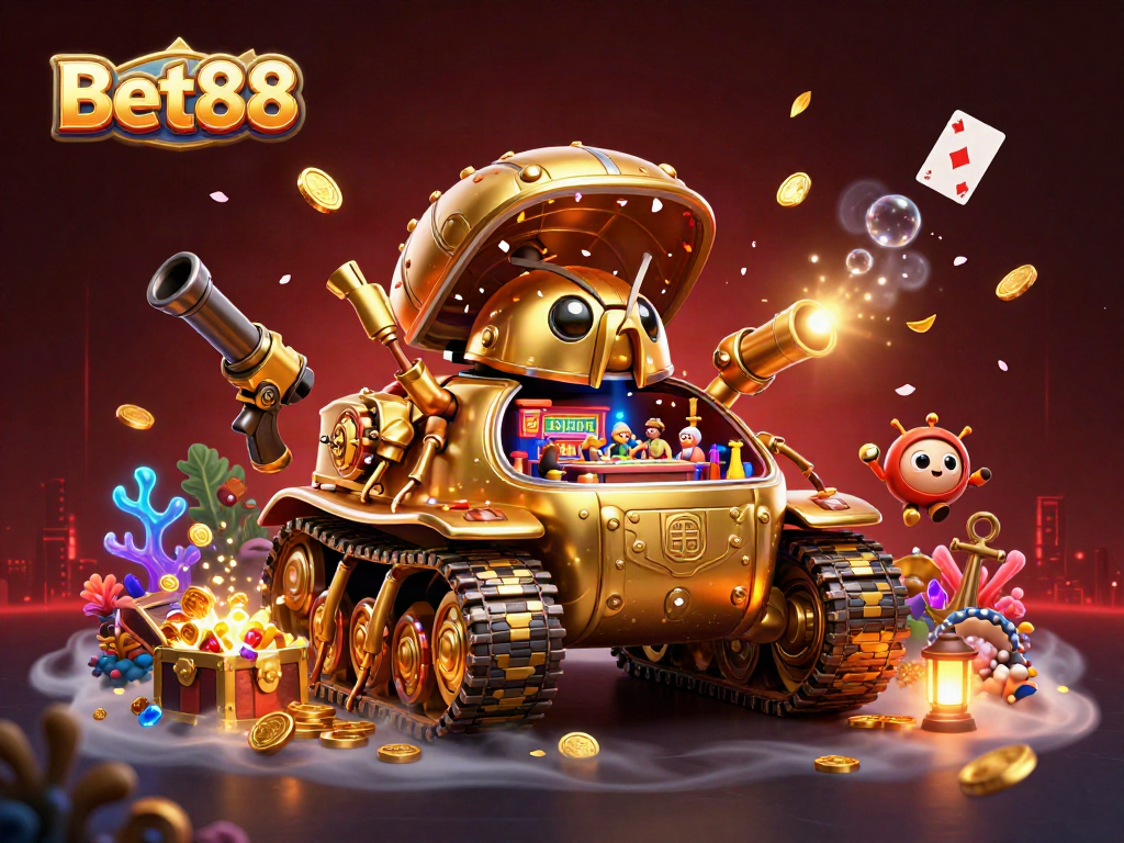 Experience thrilling wins at Bet88 with a dynamic casino adventure illustration
