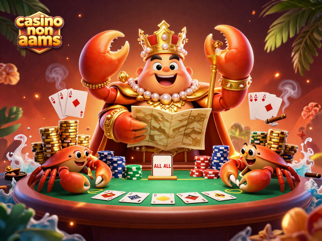 Gioca al casino non AAMS con il granchio imperatore e giochi di poker ricchi di chip e emozioni.