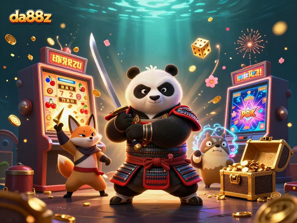 Experience the excitement of da88z with a vibrant, detailed illustration capturing dynamic casino action.
