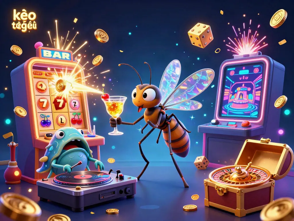 Engage with kèo trực tuyến through vibrant casino-themed digital art featuring unique characters.