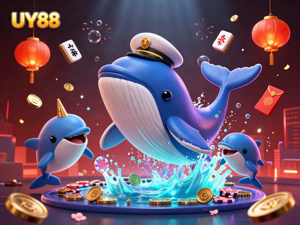 Experience the excitement of UY88 with engaging characters and casino elements.