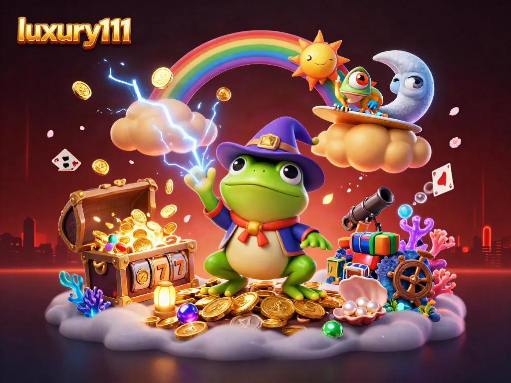 Experience luxury111 with vivid illustrations of gaming adventures and winning moments.