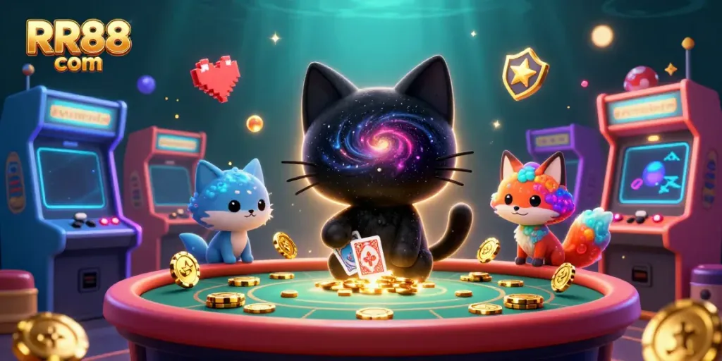 Engage in thrilling games at RR88 com with captivating cosmic characters in a vibrant casino.
